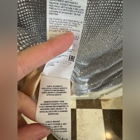 Dolce & Gabbana crystal tank selling for $6995 in current season! Sz 52! - Picture 11 of 11